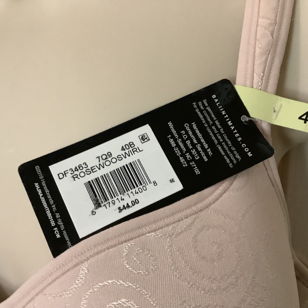 New Bali Cool Comfort Bra 40B Lightly Padded Tan - Picture 6 of 10